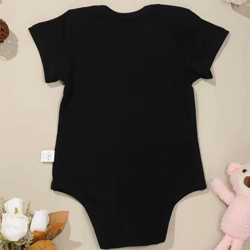 Baby boys casual cute “back‎ off” print romper